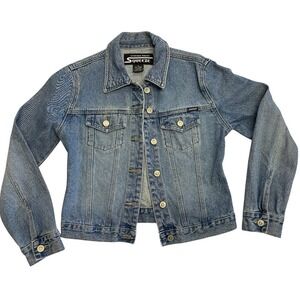 Stephen Hardy Squeeze Small Denim Jean‎ Jacket Medium Wash Truckers Women's